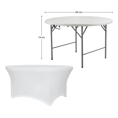 Funda para Mesa Plegable Redonda Catering 120x74cm RDM Design&Basic Fundas para Muebles de Jardín 4