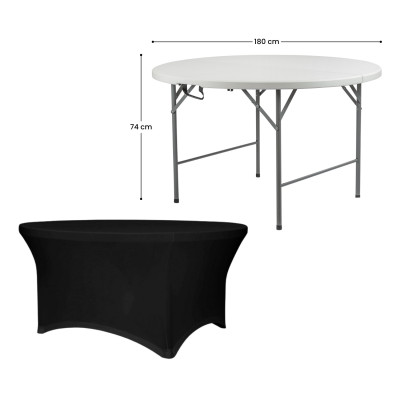 Funda para Mesa Plegable Redonda Catering 180x74cm RDM Design&Basic Fundas para Muebles de Jardín 9
