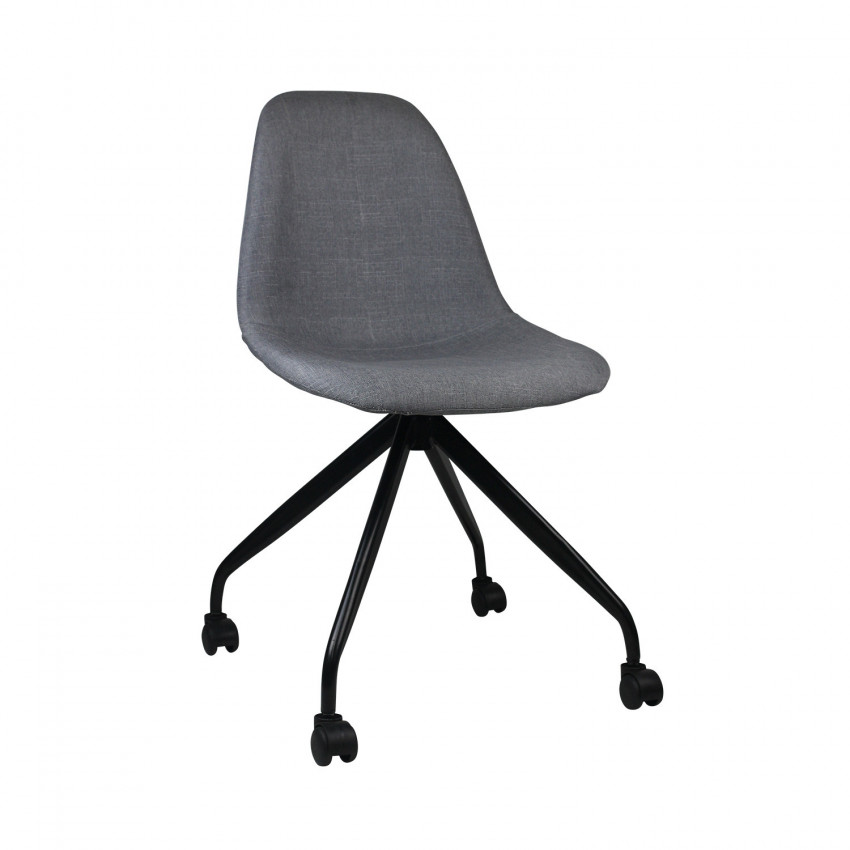 Silla de Escritorio con Ruedas Basic Gris 85,7x46,5x55,5cm Thinia Home Sillas Con Ruedas para Escritorio 1