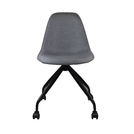 Silla de Escritorio con Ruedas Basic Gris 85,7x46,5x55,5cm Thinia Home Sillas Con Ruedas para Escritorio 2