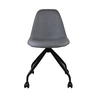 Schreibtischstuhl mit Rollen „Basic“, grau, 85,7 × 46,5 × 55,5 cm Thinia Home