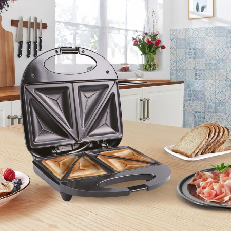Elektrisches Sandwichgerät, 750 W, mit Antihaftbeschichtung „Grillio“ 7house
