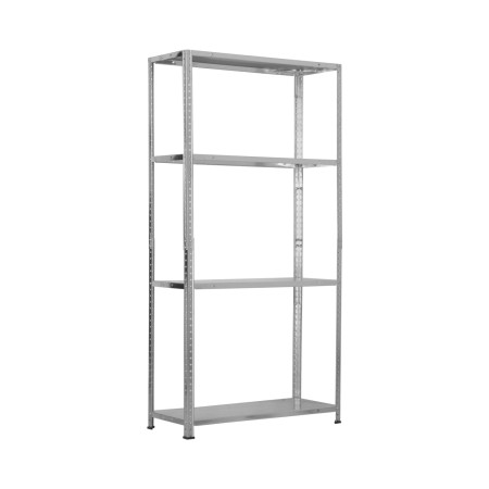 Rayonnage modulaire métallique SteelSmart avec 4 tablettes, capacité de charge de 160 kg, dimensions 145 x 30 x 70 cm 7house