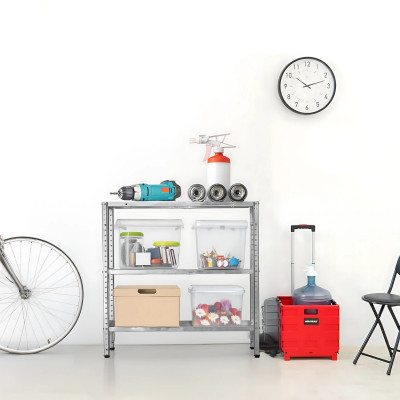 Set mit 2 modularen SteelSmart-Metallregalen mit 3 Einlegeböden, 120 kg Tragkraft, 70 x 30 x 70 cm 7house