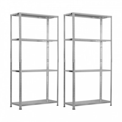 Pack 2 Estanterías Modulares Metálicas SteelSmart con 4 Baldas 160kg 145x30x90cm 7house Estanterías 1