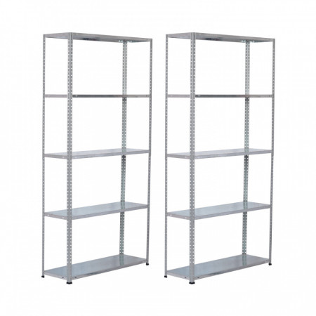 Pack 2 Estanterías Modulares Metálicas SteelSmart con 5 Baldas 200kg 180x30x90cm 7house Estanterías 1