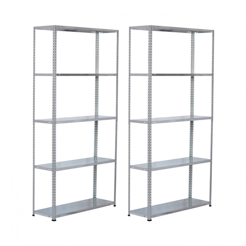 Pack 2 Estanterías Modulares Metálicas SteelSmart con 5 Baldas 200kg 180x30x90cm 7house Estanterías 1 Pack 2 Estanterías Modulares Metálicas SteelSmart con 5 Baldas 200kg 180x30x90cm 7house Estanterías 1