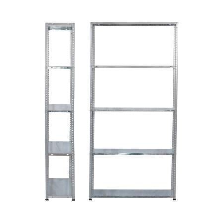 Pack 2 Estanterías Modulares Metálicas SteelSmart con 5 Baldas 200kg 180x30x90cm 7house Estanterías 2