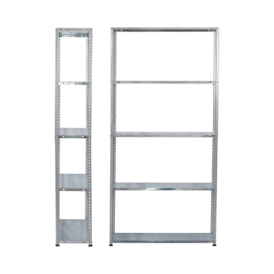 Set mit 2 modularen Metallregalen „SteelSmart“ mit 5 Einlegeböden, Tragkraft 200 kg, Maße 180 x 30 x 90 cm 7house