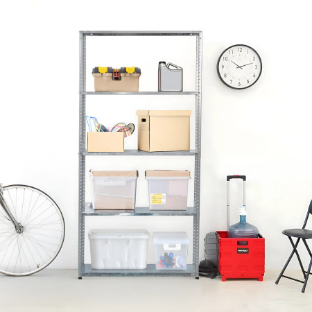 Pack 2 Estanterías Modulares Metálicas SteelSmart con 5 Baldas 200kg 180x30x90cm 7house Estanterías 6