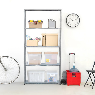 Pack 2 Estanterías Modulares Metálicas SteelSmart con 5 Baldas 200kg 180x30x90cm 7house Estanterías 6