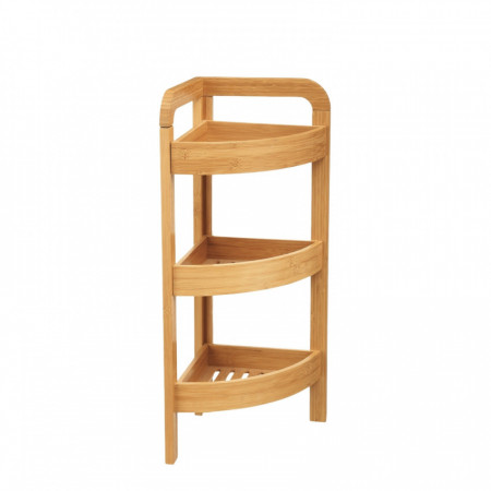 Estantería Rinconera en Bambú con 3 Niveles Canoply 61x23x23cm Thinia Home Estanterías 2