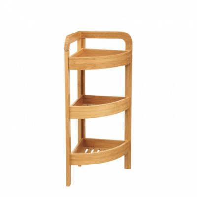 Estantería Rinconera en Bambú con 3 Niveles Canoply 61x23x23cm Thinia Home Estanterías 2