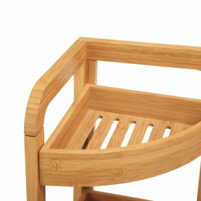 Estantería Rinconera en Bambú con 3 Niveles Canoply 61x23x23cm Thinia Home Estanterías 3