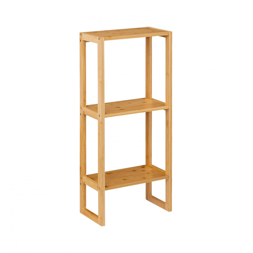 Estantería Modular en Bambú con 3 Niveles Canoply 84x35x20cm Thinia Home Estanterías 1