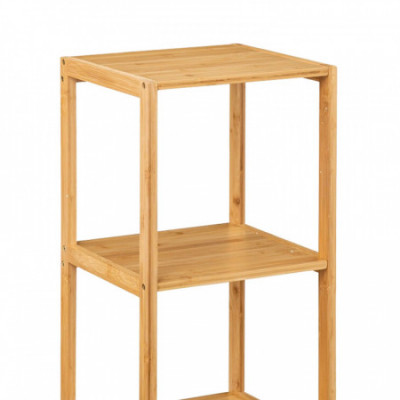 Estantería Modular en Bambú con 3 Niveles Canoply 84x35x35.5cm Thinia Home Estanterías 2