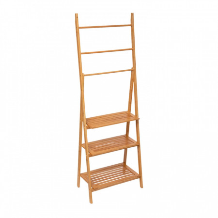 Toallero de Pie con Estantes en Bambú Canoply 152x53.2x32.4cm Thinia Home Ordenación Baño 1