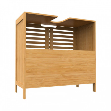 Mueble para Lavabo en Bambú con 2 Niveles Canoply 59.1x28x60.5cm Thinia Home Cómodas y Cajoneras 3