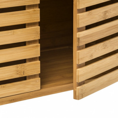 Mueble para Lavabo en Bambú con 2 Niveles Canoply 59.1x28x60.5cm Thinia Home Cómodas y Cajoneras 4