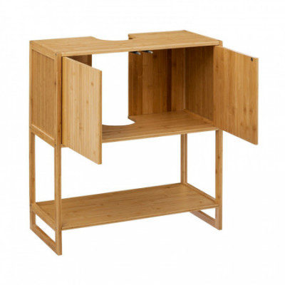 Mueble para Lavabo en Bambú con 3 Niveles Canoply 80x33.5x69.6cm Thinia Home Cómodas y Cajoneras 2
