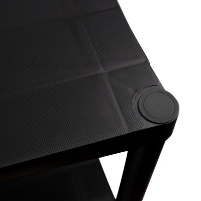 Conjunto de 2 estantes de resina com 3 prateleiras, 75 kg, 61 x 31 x 91 cm Thinia Home
