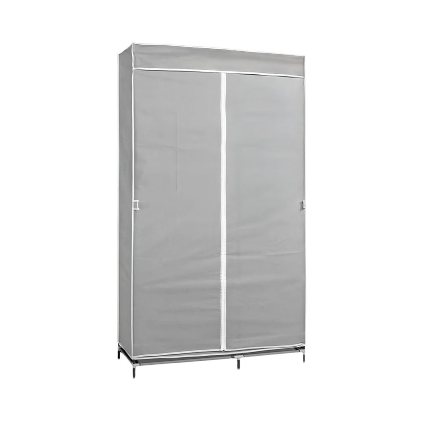 Roupeiro em tecido Classic cinzento 90 x 43 x 168 cm 7house