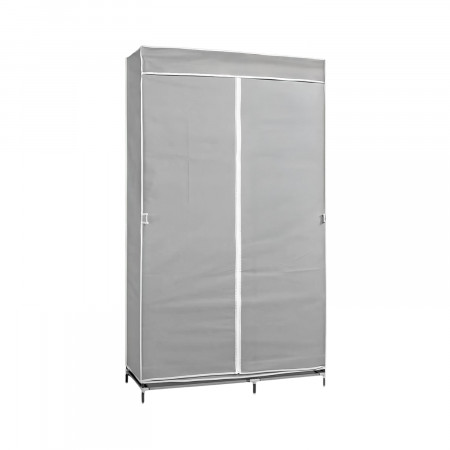 Roupeiro de tecido Clássico cinzento 90x43x168cm Thinia Home