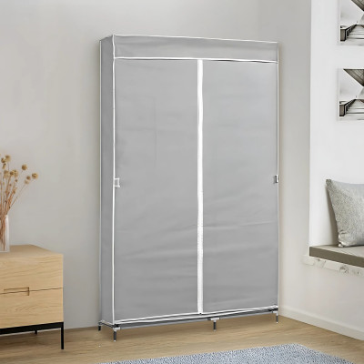 Armario Ropero de Tela Classic Gris 90x43x168cm 7house Armarios 7