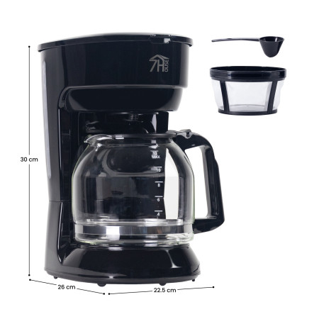 Zeneo Filterkaffeemaschine, 12 Tassen, 1,8 l, 900 W 7house