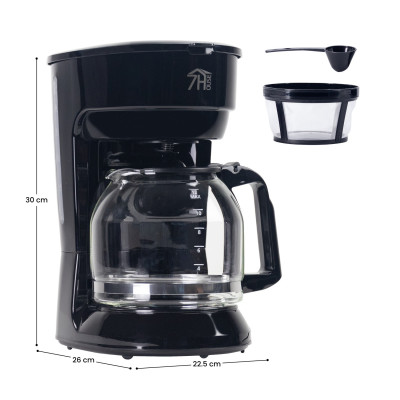 Cafetera de Goteo 12 Tazas 1.8L 900W Zeneo 7house Electrodomésticos 6