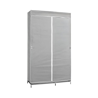 Armario Ropero de Tela Classic Gris 90x43x168cm Thinia Home Armarios 2