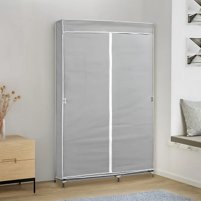 Armario Ropero de Tela Classic Gris 90x43x168cm Thinia Home Armarios 7