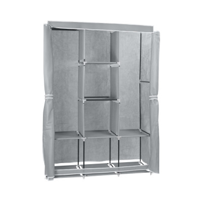 Armario Ropero de Tela Flex Gris 118x45x168cm Thinia Home Armarios 1