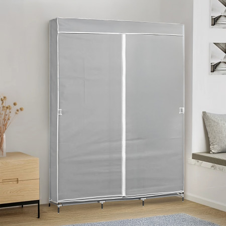 Armario Ropero de Tela Flex Gris 118x45x168cm Thinia Home Armarios 7