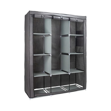 Armario Ropero de Tela Max Gris 128x45x169cm Thinia Home Armarios 1