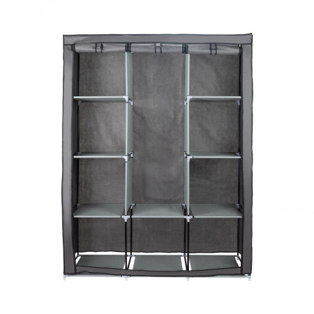 Armario Ropero de Tela Max Gris 128x45x169cm Thinia Home Armarios 2