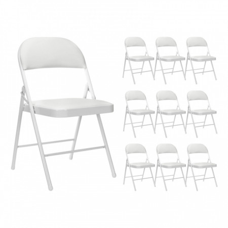 Conjunto de 10 cadeiras dobráveis almofadadas Thinia Home