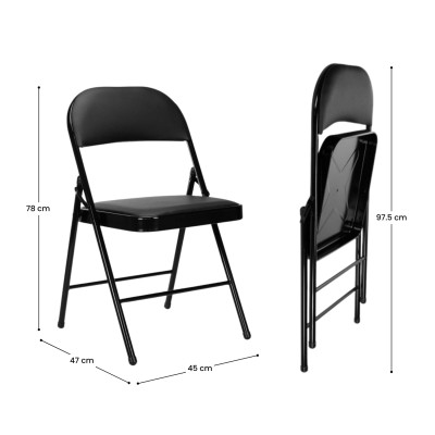10er-Set gepolsterte Klappstühle Thinia Home