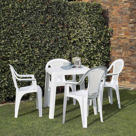 Pack 12 Sillas con Reposabrazos Stack 56x75x79cm 7house Sillas de Jardín 10