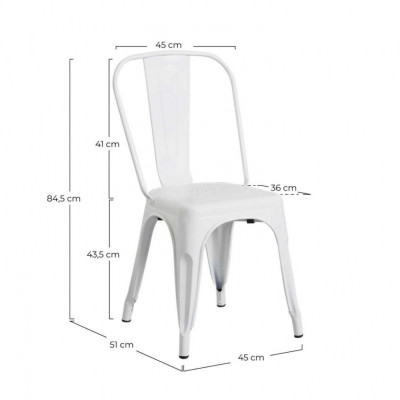 Pack 12 Sillas Industriales Strong 45x54x85cm Thinia Home Mobiliario Hostelería Interior 6