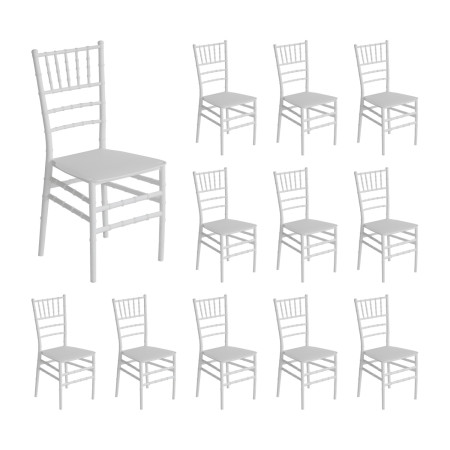 Conjunto de 12 cadeiras de catering empilháveis Dorothy 45x43x88cm 7house