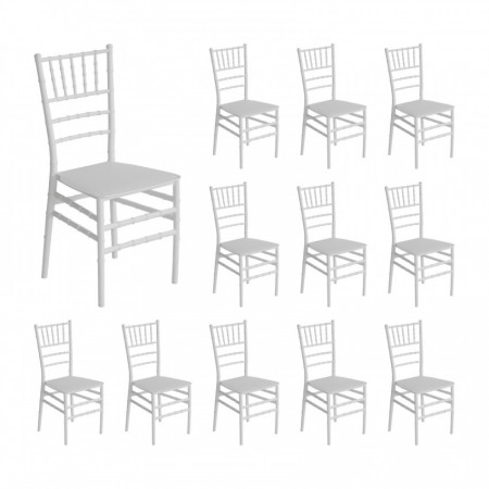 Pack 12 Sillas para Catering Apilables Dorothy 45x43x88cm 7house Sillas y Sillones de Exterior 1