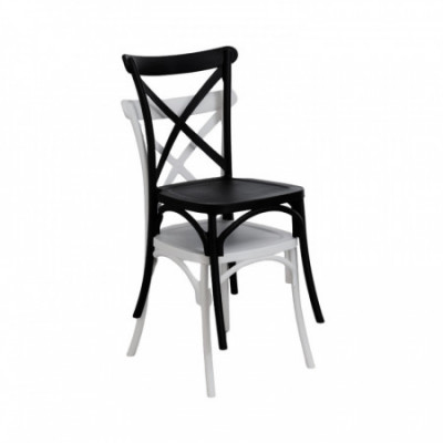 Pack 12 Sillas para Catering Apilables Caroline 45x40x87.5cm 7house Sillas y Sillones de Exterior 7