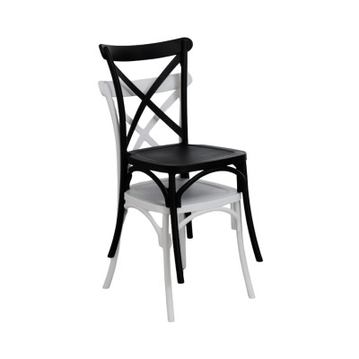 Pack 12 Sillas para Catering Apilables Caroline 45x40x87.5cm 7house Sillas de Jardín 14
