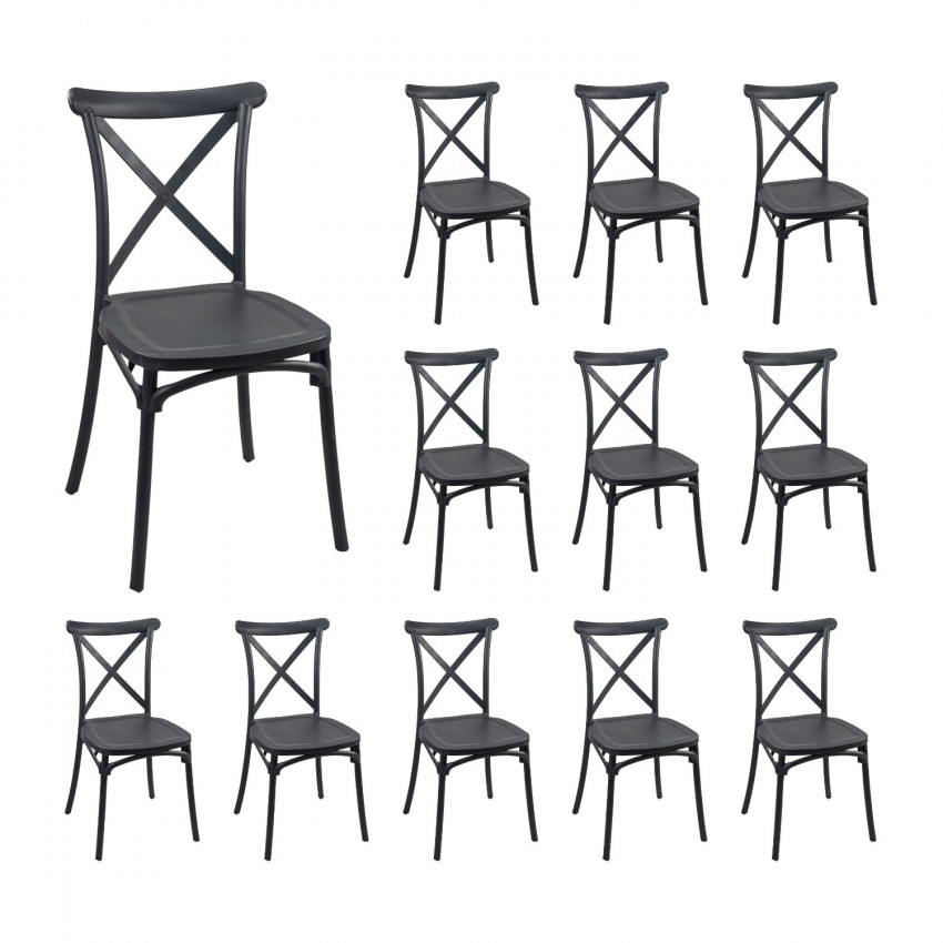 Pack 12 Sillas para Catering Apilables Charlotte 50x44x87.5cm 7house Sillas y Sillones de Exterior 8 Pack 12 Sillas para Catering Apilables Charlotte 50x44x87.5cm 7house Sillas y Sillones de Exterior 8