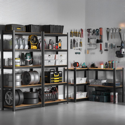 MegaPack 10 Estantes Modulares Metálicas com 5 Pisos, 875 kg, 90 x 40 x 180 cm Thinia Home