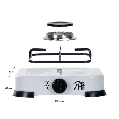 Hornillo de Gas Portátil 1 Fogón 1700W Ignis 7house Electrodomésticos 6