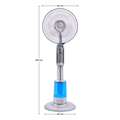 Ventilador Nebulizador de Agua con Temporizador 17" 43 cm 75W 3 Velocidades 3.2L NeoBreeze Raydan Home Ventiladores de Pie 6