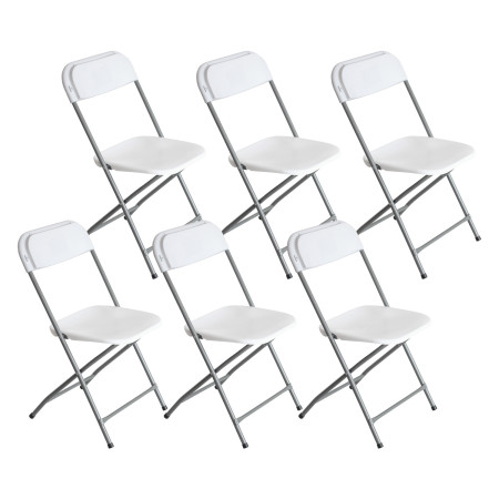 Pack 6 Sillas Plegables de Resina Garden 45x44.5x79cm 7house Sillas de Jardín 1