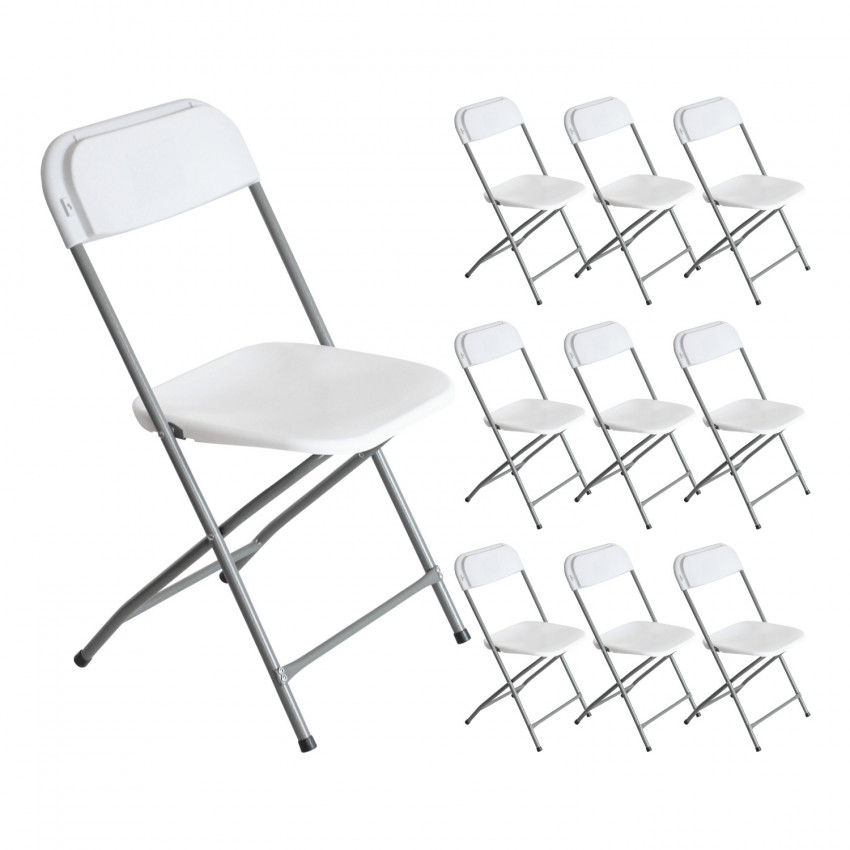 Pack 10 Sillas Plegables de Resina Garden 45x44.5x79cm 7house Sillas Plegables 1